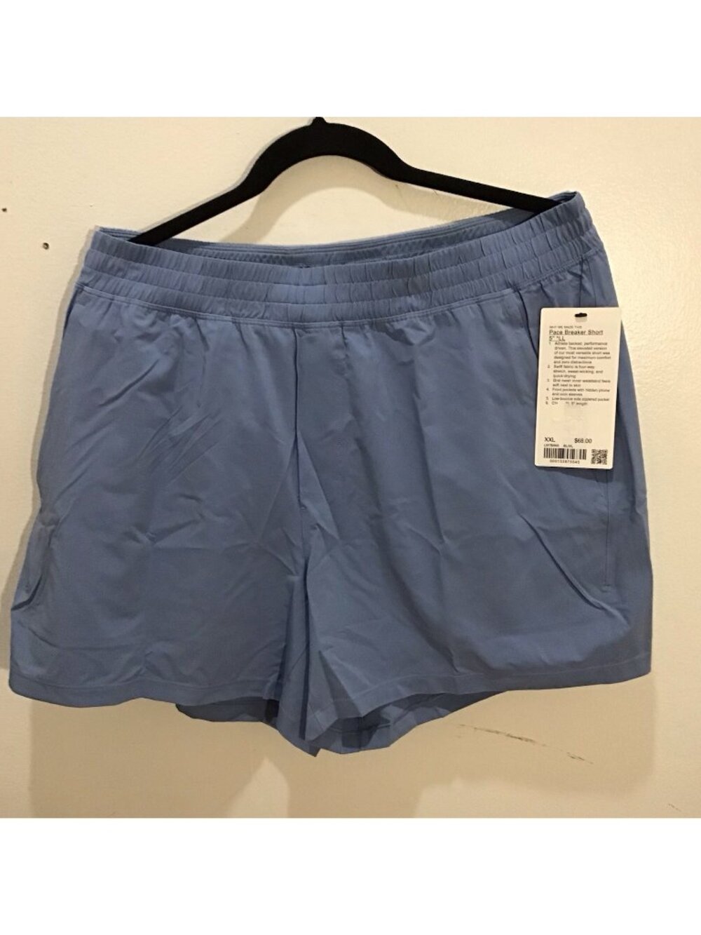 Lululemon Pace Breaker 5” Linerless Shorts Men’s XXL Blue Willow NWT